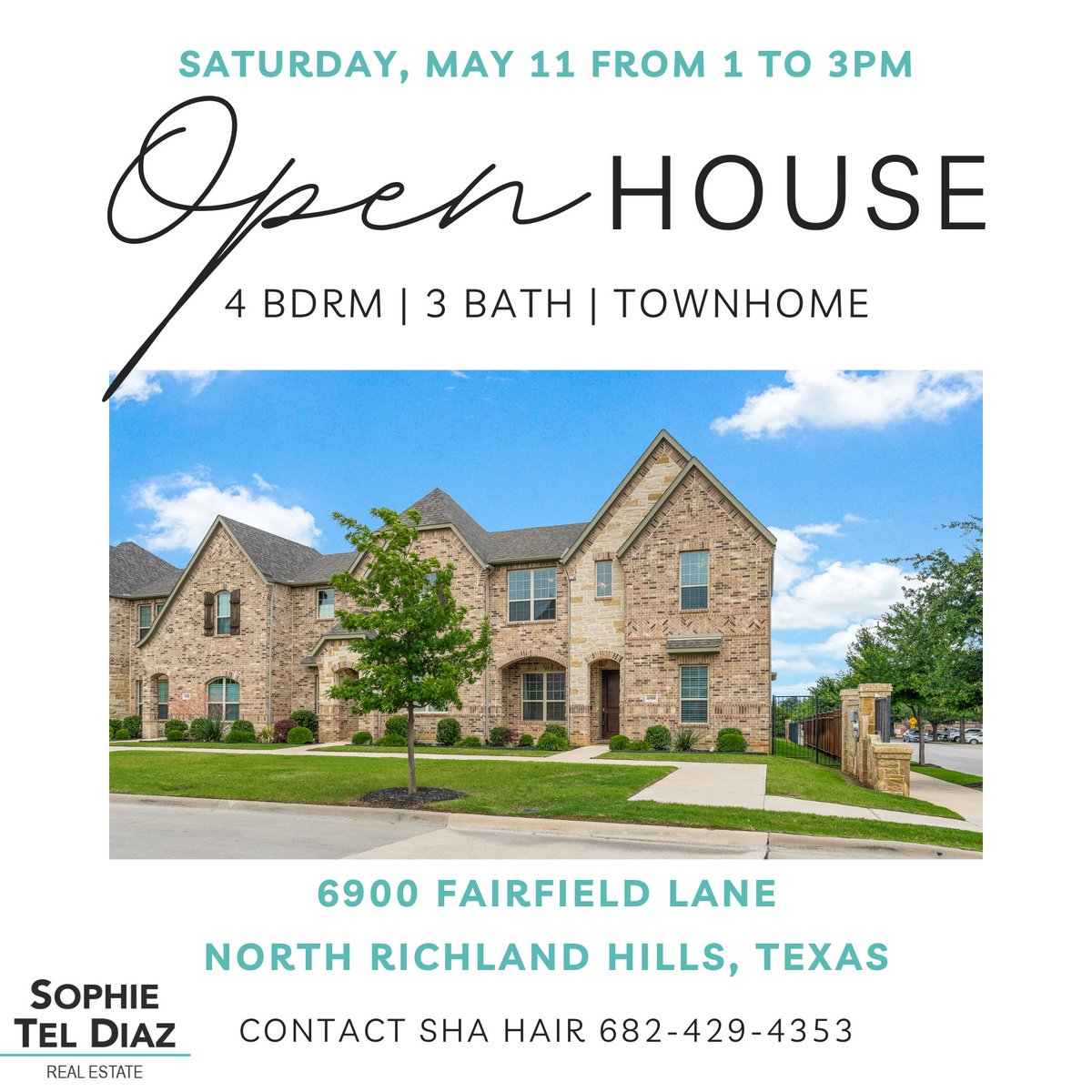 Open House Today!🎉
Saturday, May 11 from 1 to 3pm
📍6900 Fairfield Lane, North Richland Hills, TX
Offered at $515,000
Call or Text Sha at 682-429-4353
#OpenHouse  #openhousesaturday #dfwrealestate #texasrealestate #shahairrealtor #shasellsrealestate #dfwrealtor