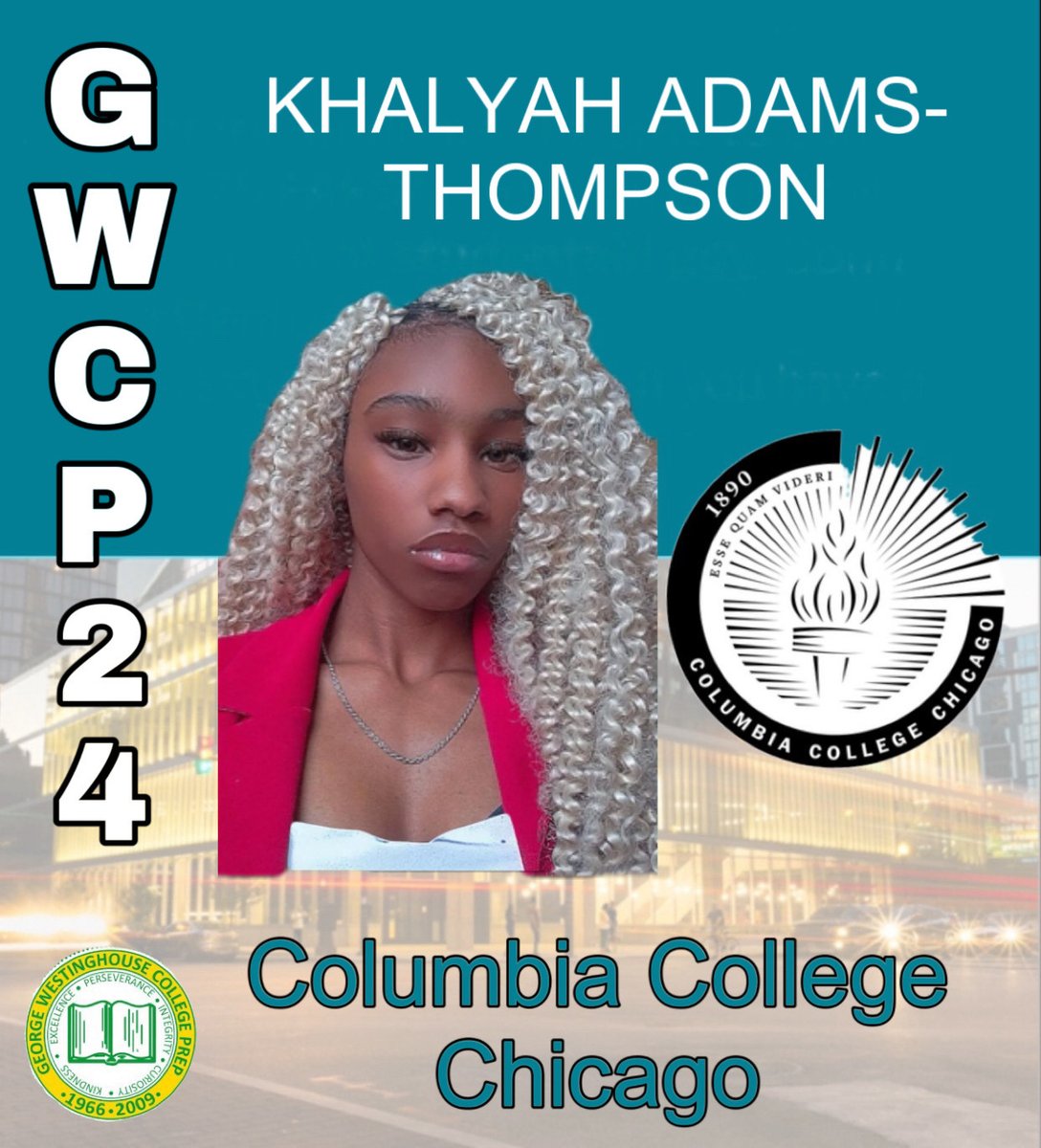 #Classof2024 is in countdown to #Graduation mode! We will be featuring some of our grads & their college decisions over the next 2 weeks. Kicking it off is Khalyah who will showcase her talents act @ColumbiaChi.