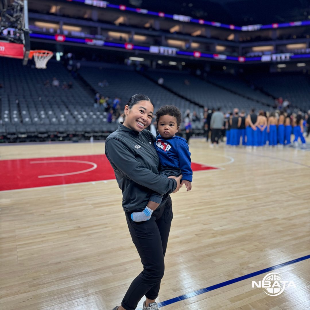 Crystal Lee, Assistant AT with the @kings some thoughts last year on what it means to be the 1st #athletictrainer to be pregnant in the NBA & how “exciting it will be to have my child at the games next season!”  This year, she is celebrating just that!  Happy Mother's Day to all!