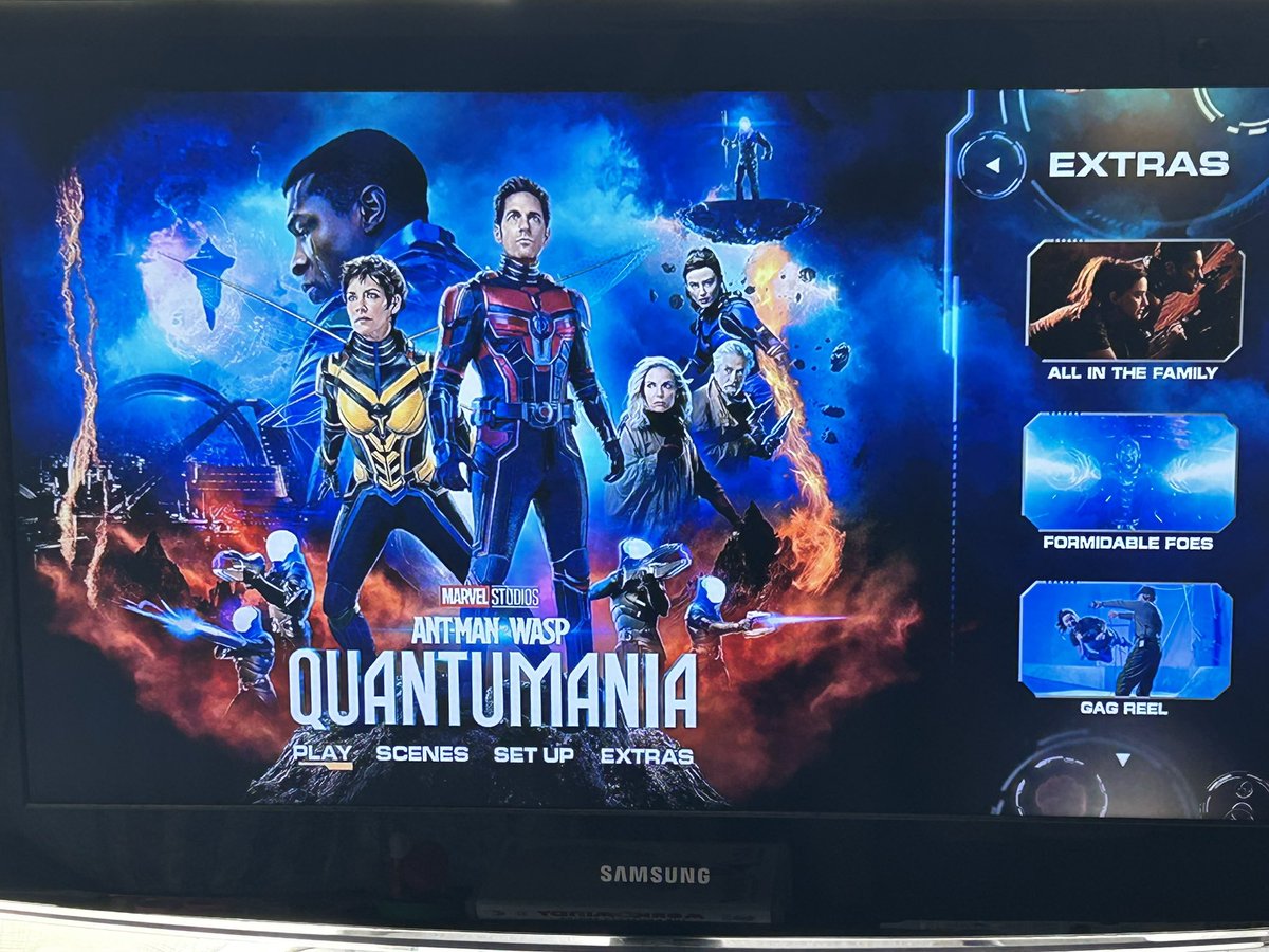 Looks awesome on my Samsung tv in my bedroom! 🐜🐝 #AntManAndTheWaspQuantumania #BluRay