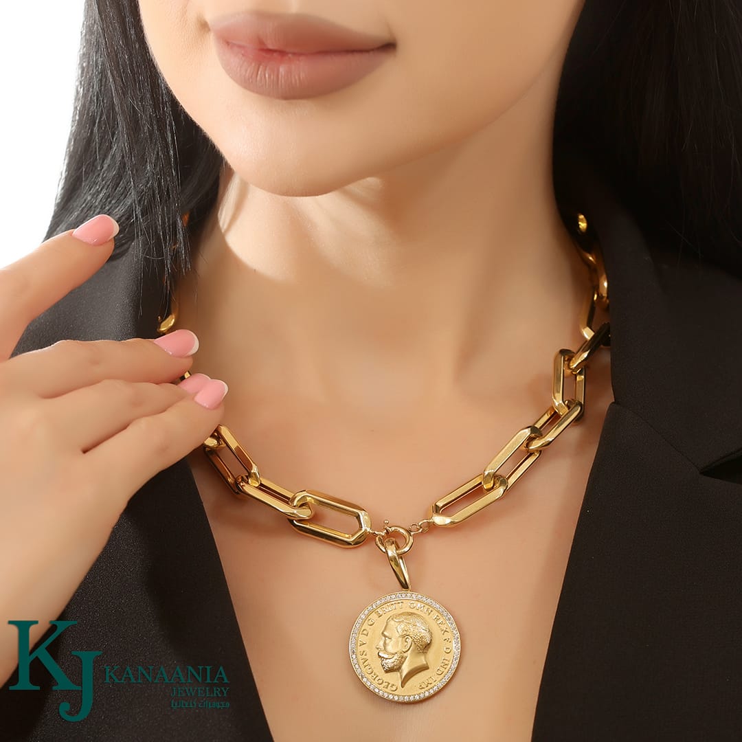 ✨ Step into the past and wear a piece of history with our elegant 18K gold chains featuring unique coin pendants. Each coin is a blend of tradition and luxury, offering a timeless appeal that transcends trends. Perfect for layering or as a standout solo piece