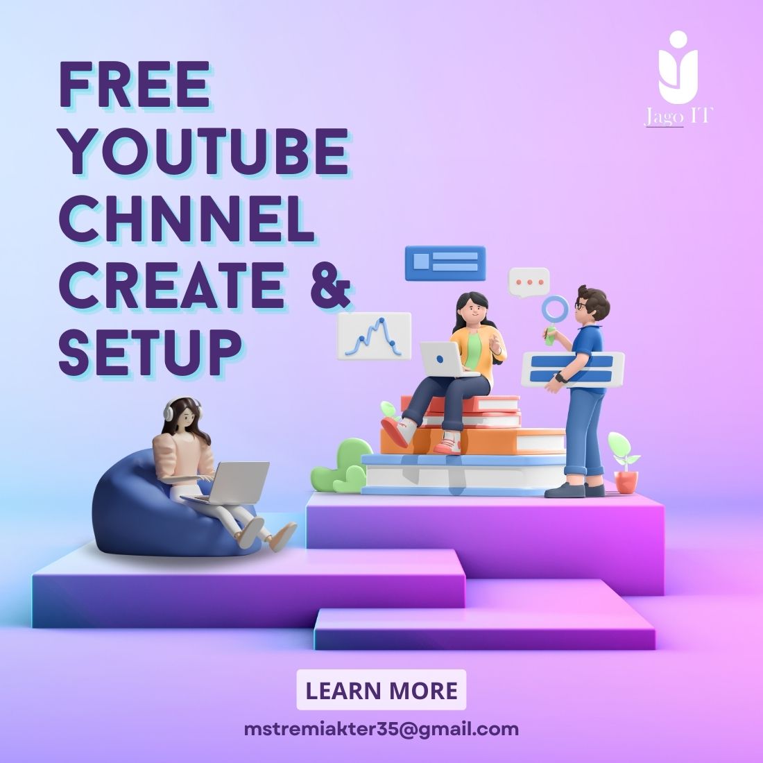 🎉Free Youtube Channel create & setup 🎉
Contact me 
📞01944748604
📩 mstremiakter35@gmail.com
#youtube #youtuber #youtubers #youtubechannel #youtubevideo #youtubegaming #youtubeuse #youtubeitalia #youtubeblogger #youtubevideos #youtubegamer #youtubelife #YouTubeGamers