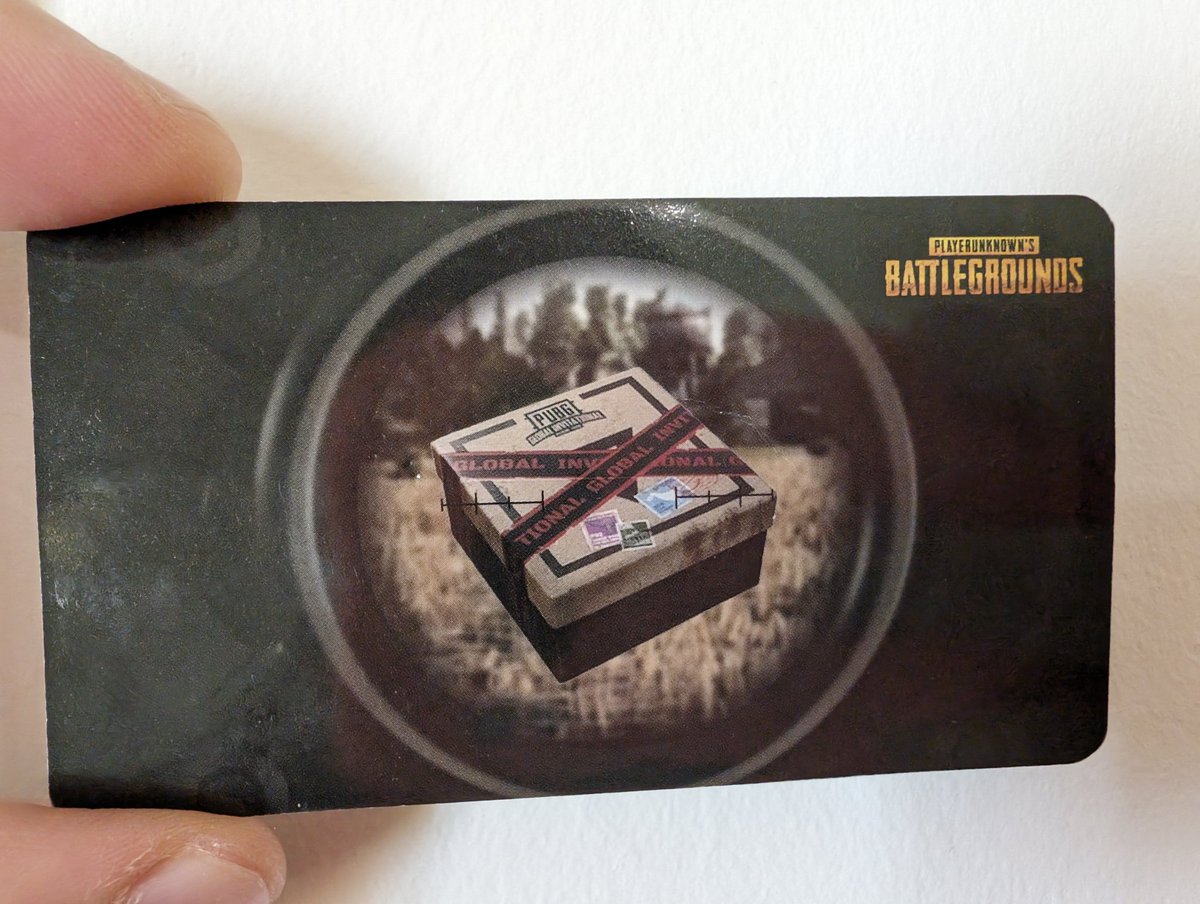 TheHappyWhale_'s tweet photo. Found this old PGI 2018 Sporty Set crate card in my laptop bag
Go on, you know you want to 🫳⌨️
But come back to like this tweet when it doesn't work out 😁
I actually don't know if this was ever redeemed 🫡
#PUBG #PGI2018 #PGIBERLIN2018 https://t.co/EGaQGBJINZ