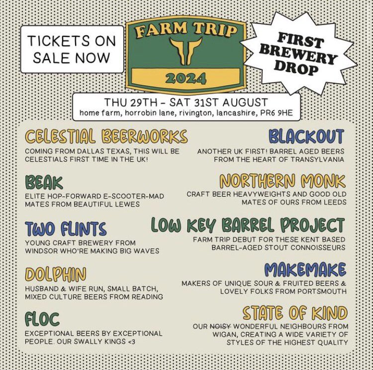 Dolphin Brewery (@brewerydolphin) on Twitter photo We are beyond excited to be invited back to <a href="/rivingtonbrewco/">Rivington Brewing Co</a> Farm Trip this year! This was such a highlight for us last year and we can’t wait to return this summer.
We’re already planning some interesting beers to take to the farm. See you there! 🤗🤗🤗 We are beyond excited to be invited back to <a href="/rivingtonbrewco/">Rivington Brewing Co</a> Farm Trip this year! This was such a highlight for us last year and we can’t wait to return this summer.
We’re already planning some interesting beers to take to the farm. See you there! 🤗🤗🤗