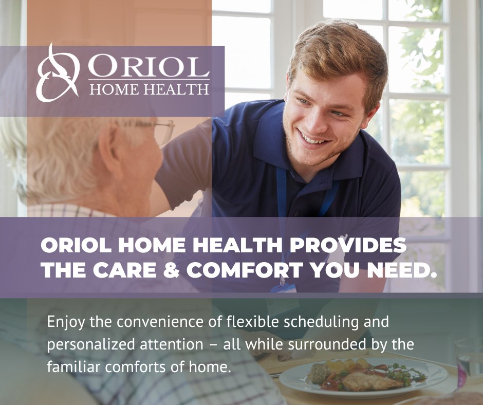 Oriol Home Health provides personalized attention and flexible scheduling, all from the convenience of your own home. Learn more about our services at hubs.li/Q02wR9590. #HomeHealth #ComfortOfHome #PersonalizedCare 🏡💕
