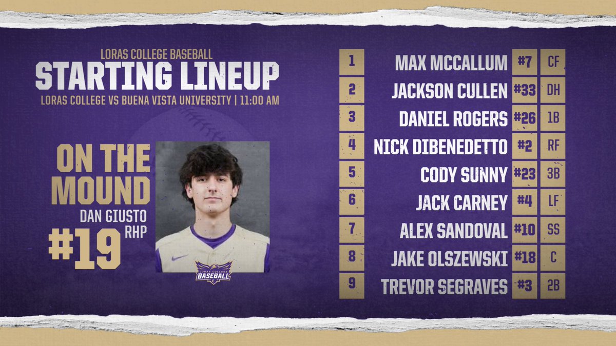 Here's our 9⃣! And our starting pitcher is, Dan Giusto! #GoDuhawks