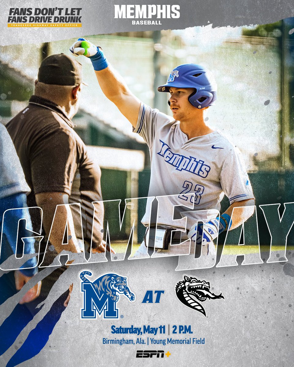 Chance To Get Even

🆚 » at UAB 
⏰ » 2 P.M.    
📍 » Young Memorial Field
📺 » gotigersgo.me/3yiItNp
📻 »  gotigersgo.me/BSB-radio-UAB2
📊 » gotigersgo.me/livestats

#GoTigersGo | <a href="/TNHSO/">Tennessee Highway Safety Office</a>
