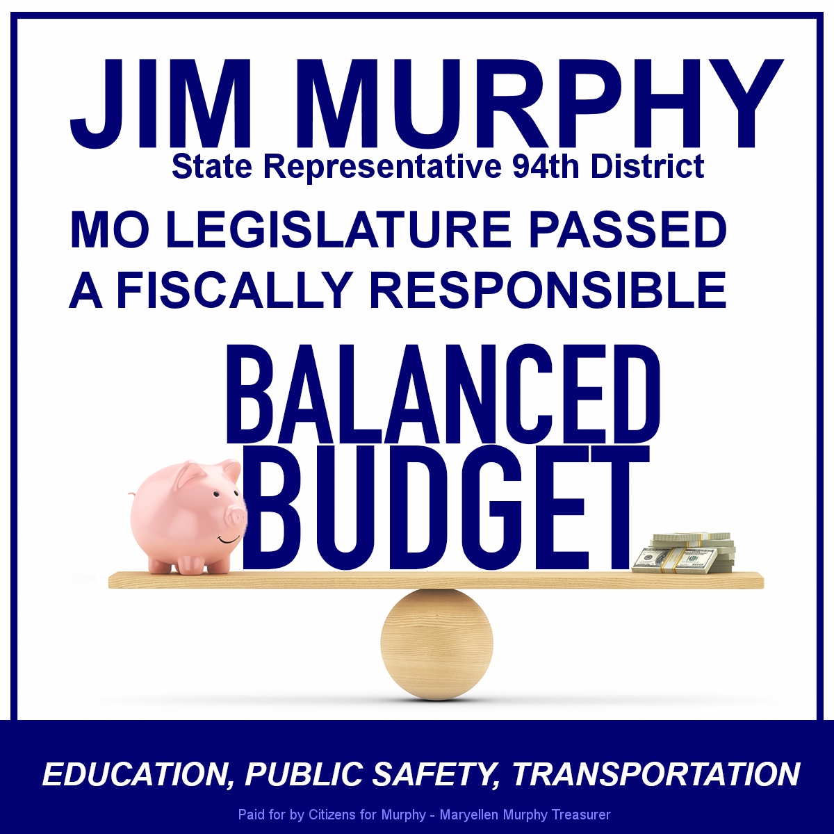 Missouri Legislature has passed a budget that will help grow our state while reducing spending.  #moleg