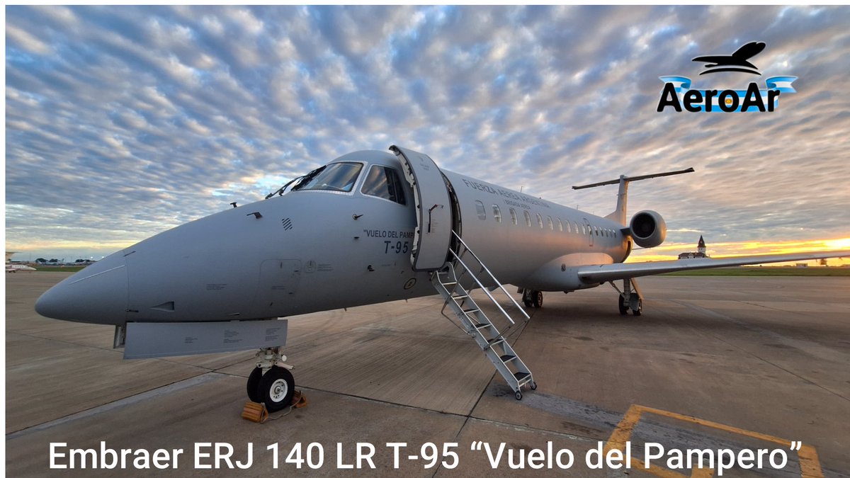 ERJ-140 T-95, ayer en BAMA, donde partimos hace Tandil.
#Defensa #FFAA #FuerzasArmadas #TecnologíaDefensa #Tecnología #Militar #Argentina #AeroAr #AeroArDefensa #defensa #aeroar  #Military #Defence