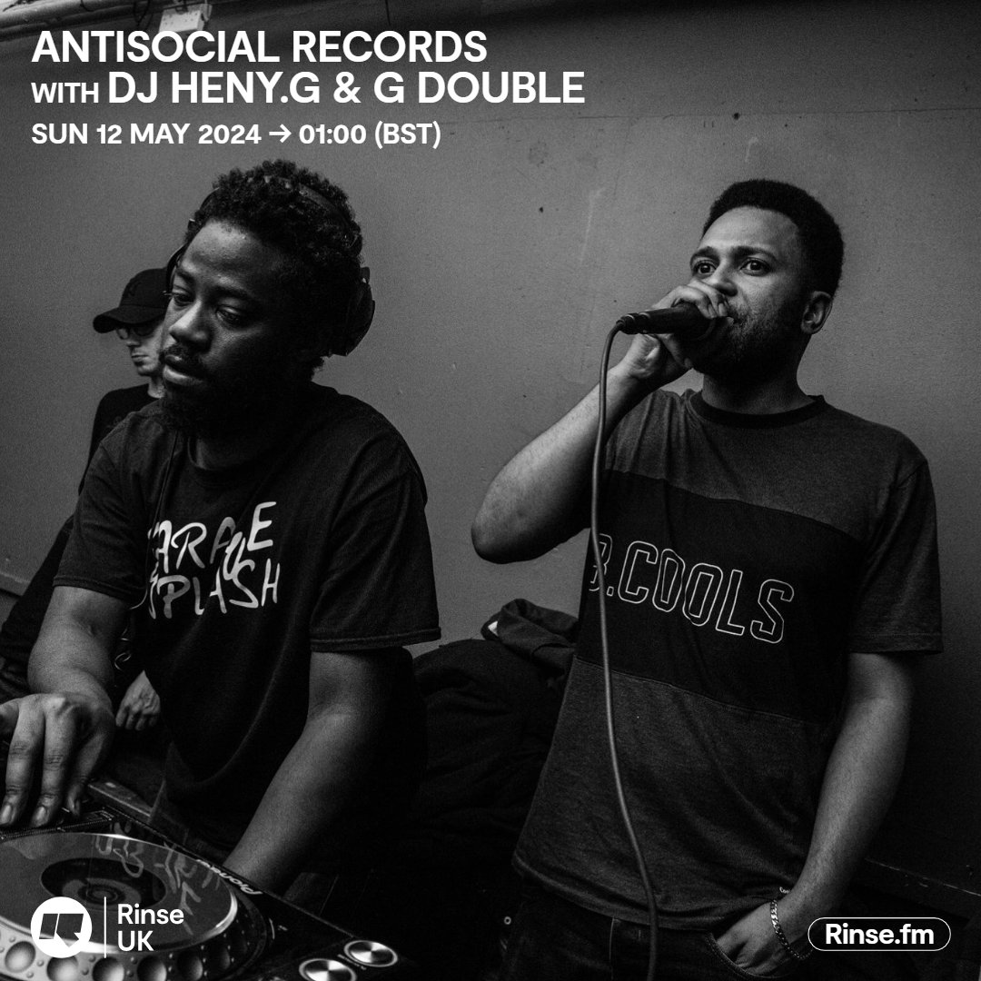 @RinseFM tomorrow night w @mrgdouble