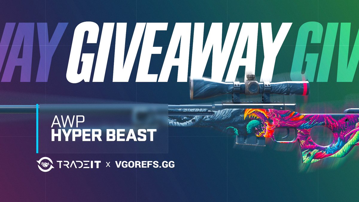 $77.00 GIVEAWAY! 🥳

AWP | Hyper Beast [MW]

✅ Follow us & @tradeit_gg 
✅ Retweet + Like
✅ Tag your friends!

Winner in 3 days, Best of luck! 💟