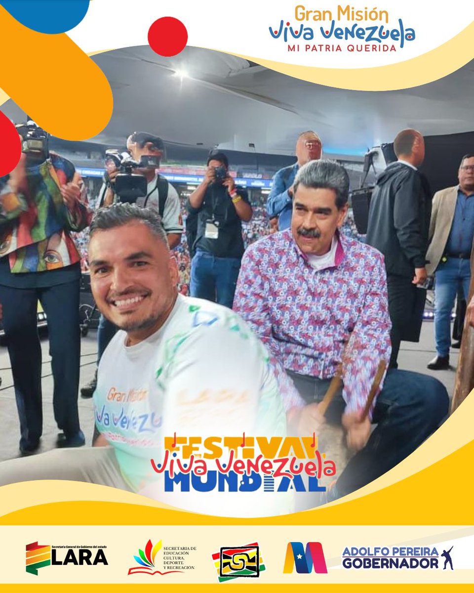#11May Nuestros cultores y cultoras dijeron presente en la inauguración del Festival Mundial Viva Venezuela, junto al conductor de victorias <a href="/NicolasMaduro/">Nicolás Maduro</a> y el Gobernador <a href="/AdolfoP_Oficial/">Adolfo Pereira Gobernador</a> 

#VenezuelaExpresiónCultural