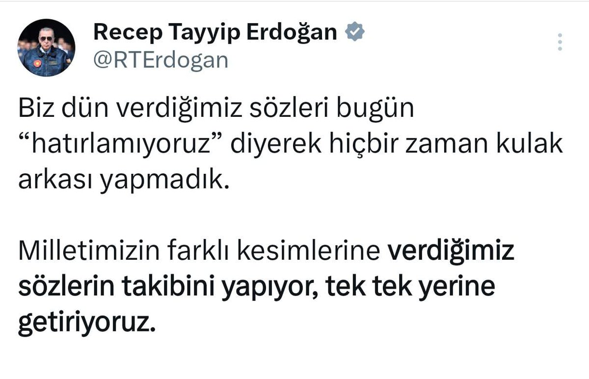 Sayın Cumhurbaşkanım <a href="/RTErdogan/">Recep Tayyip Erdoğan</a> 11 Nisan 2023 tarihinde attığınız tweetle Mülakatları kaldıracağınızı söylemiştiniz.

Cumhurbaşkanımızın 28 Mart 2024 tarihinde attığı tweet. Bizler sizlere güveniyor ve verdiğiniz sözü tutacağınıza inanıyoruz. Zira Gökkuşağı gibi öğretmenleri renk