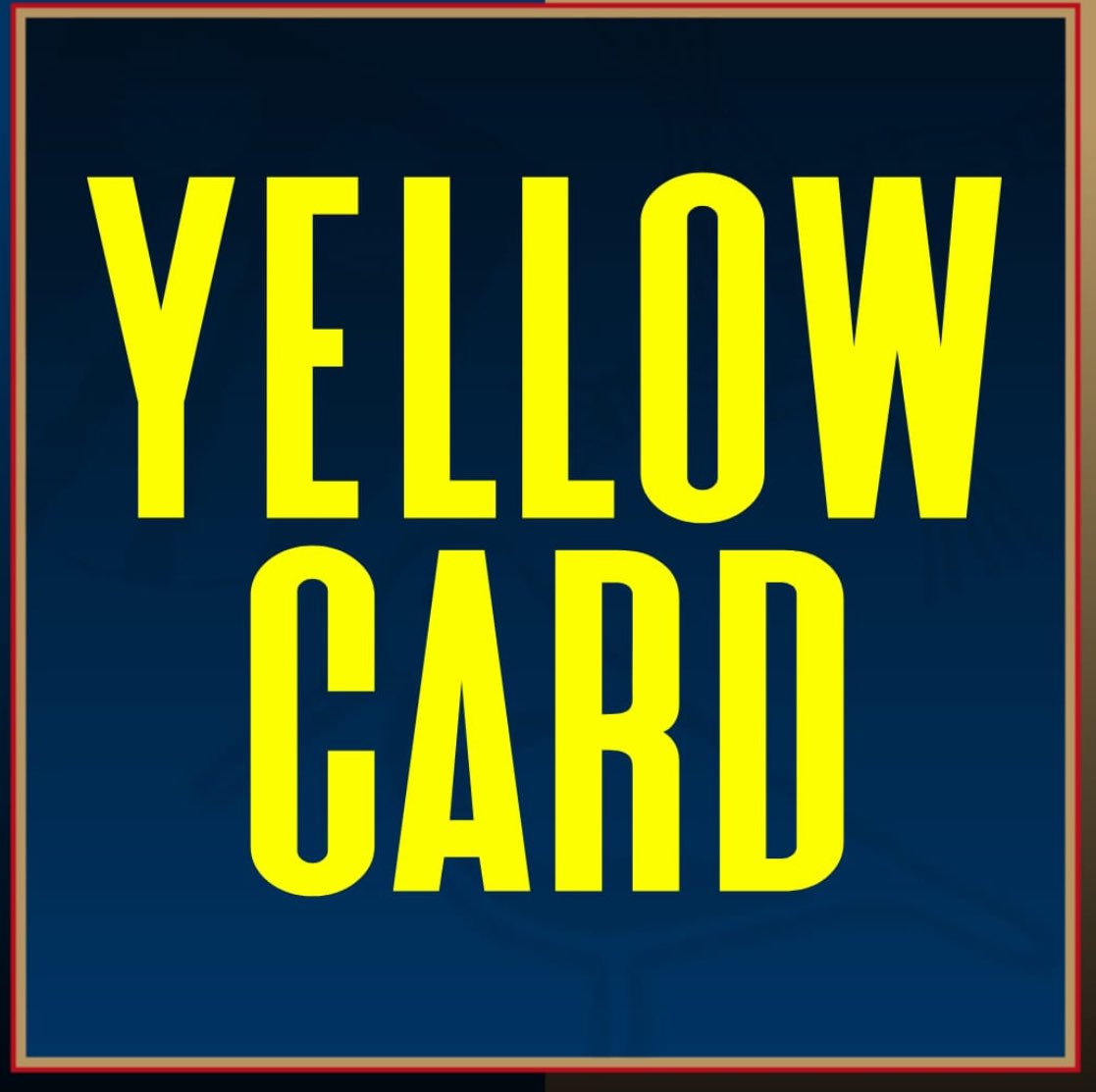 58’ EK Yellow McGrory gets shown a yellow. EKFC 1-1 STR