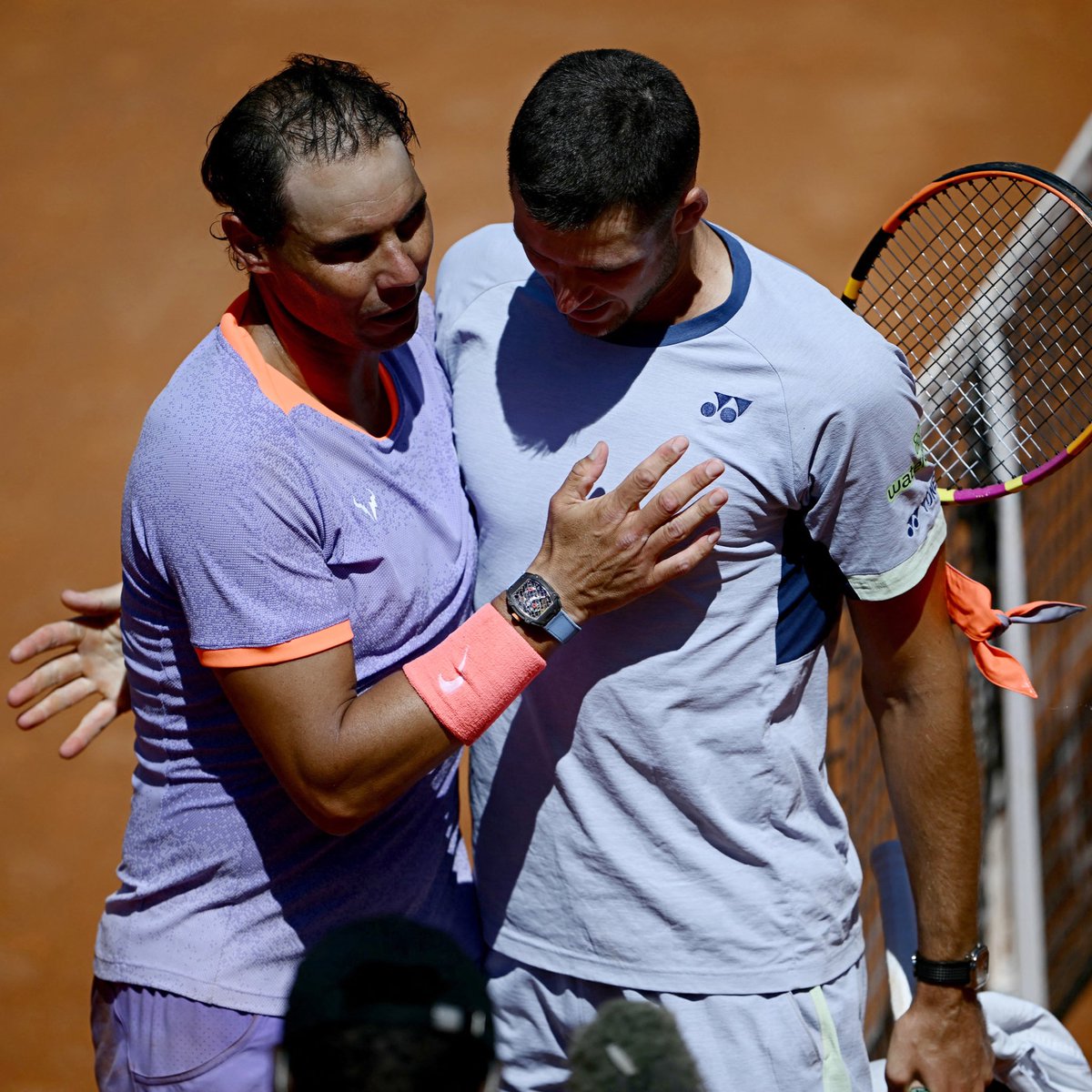 Playing against my idols is a privilege I don’t take for granted! 🙏 @RafaelNadal thank you for inspiring us for decades. Nothing but respect for you! 🙌🙌 📸: Filippo Monteforte/AFP #ibi24