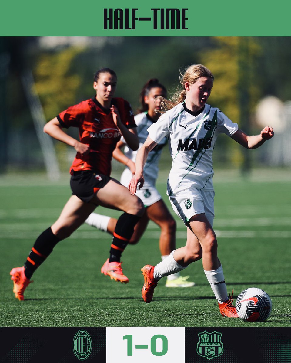 INTERVALLO | #MilanSassuolo 1️⃣-0️⃣ 

#FinalFour #PrimaveraFemminile 🟢
#ForzaSasol 🖤💚