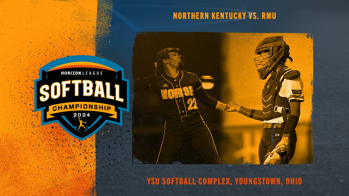 #HLSB Championship Game 9 No. 4 seed @NKUNorseSB vs. No. 5 seed @RMUSoftball ⏰: 2:30 p.m. ET 📍: Youngstown, Ohio 📊: bit.ly/3P30wet 📺: es.pn/44BdesO 🥎: bit.ly/44Ap074 #OurHorizon 🌇