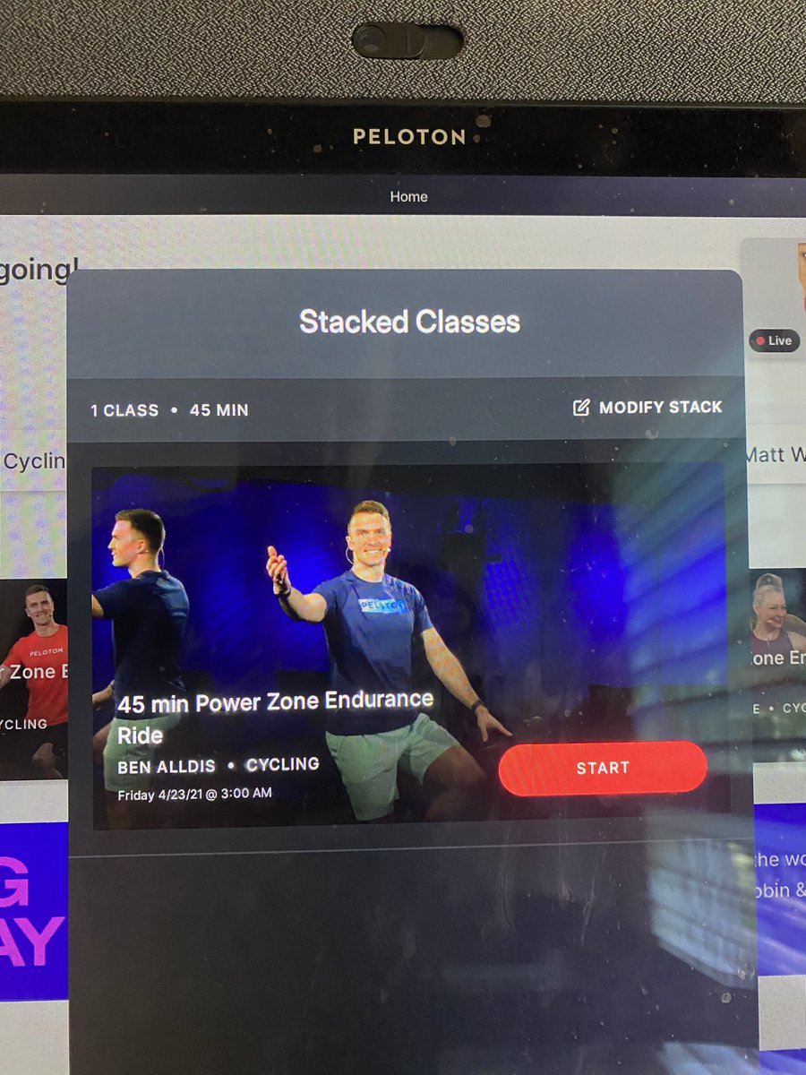 zemote's tweet image. Done and dusted #peloton #powerzone let’s get this day started!