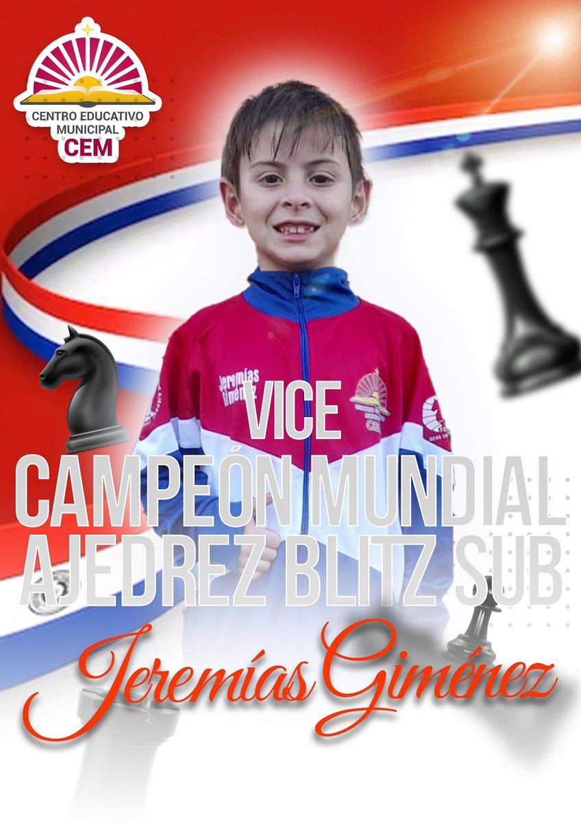 Muni_CDE's tweet photo. 🎊🇵🇾𝑬𝒔𝒕𝒂𝒎𝒐𝒔 𝒐𝒓𝒈𝒖𝒍𝒍𝒐𝒔𝒐𝒔 𝒅𝒆𝒍 𝒕𝒂𝒍𝒆𝒏𝒕𝒐 𝒆𝒔𝒕𝒆ñ𝒐🇵🇾🎊

Felicitaciones al joven talento del ajedrez, alumno de nuestra casa de estudios, Gustavo Jeremías Giménez, quién ha marcado un hito histórico esta semana en la hoja de vida del ajedrez paraguayo. https://t.co/LqVBmKg8tb