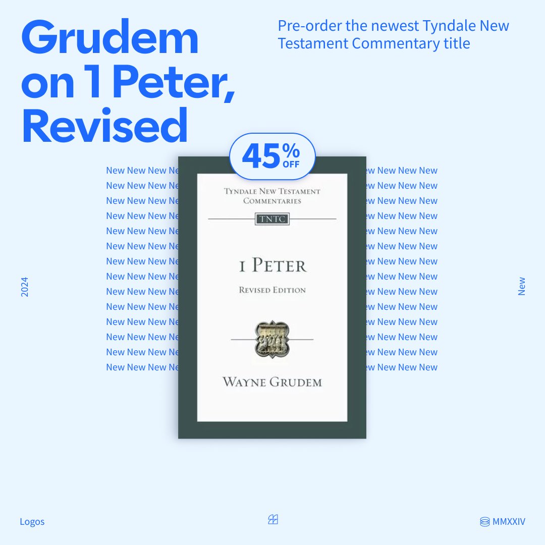Dive into Wayne Grudem’s deep analysis of Peter’s letter to the“exiles of the Dispersion.” May’s featured pre-order is the latest Tyndale New Testament title: 1 Peter, rev. ed. Save 45% when you pre-order. Pre-order Now: bit.ly/3WAZ4WU