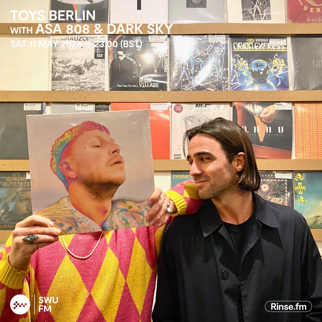 808ASA's tweet image. So excited to be back on @SWUFM tonight with @_darksky_  at 11pm (GMT) / midnight (Berlin time) 💖 rinse.fm/episodes/toys-… #toysberlin #residency #radioshow