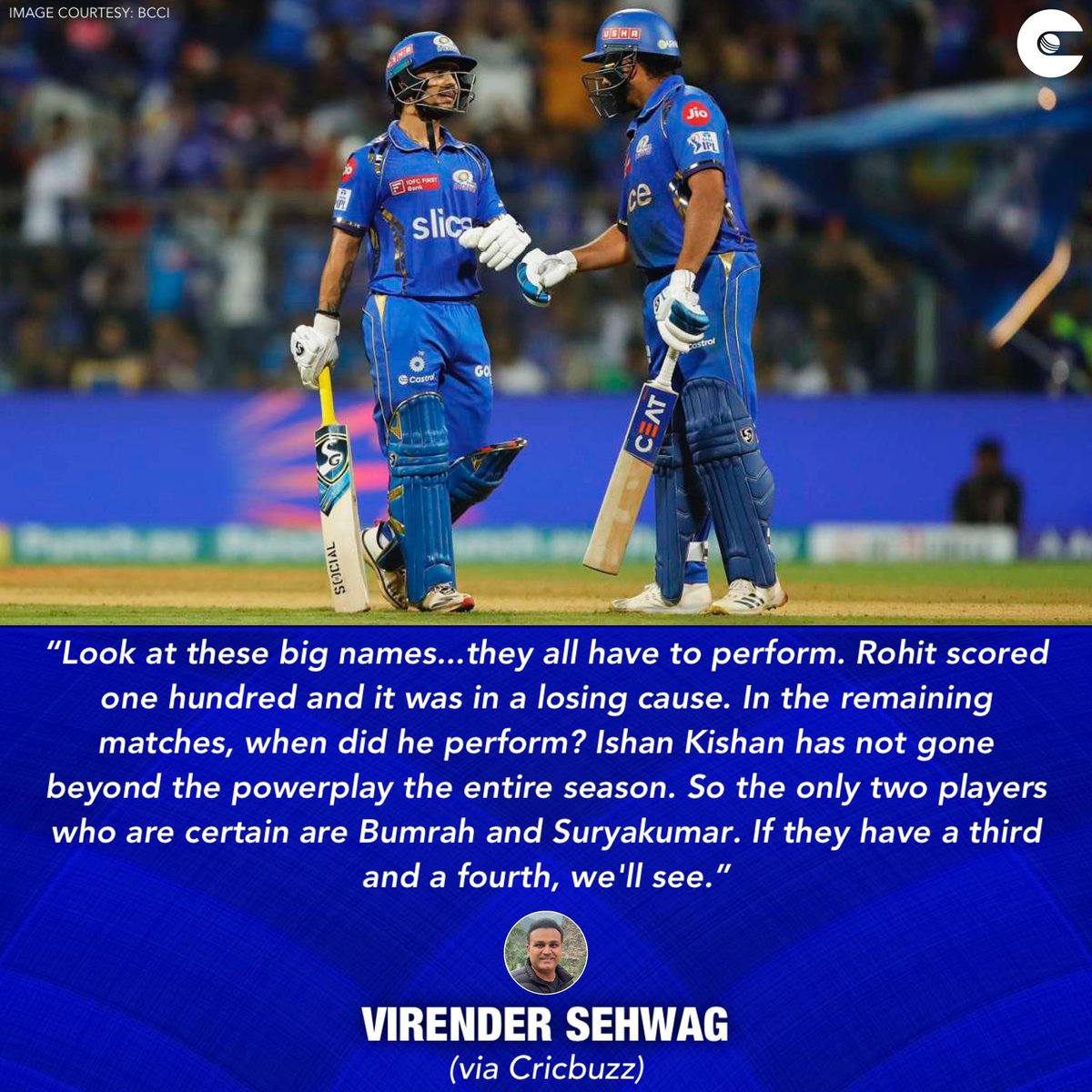 #VirenderSehwag casts a doubt on the retention of #IshanKishan and #RohitSharma for #MumbaiIndians.

#IPL2024 #IPL #MI