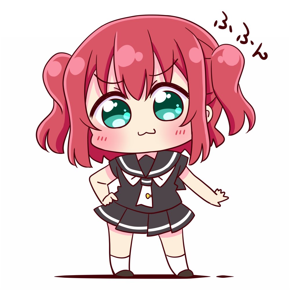 kurosawa ruby 1girl solo looking at viewer blush simple background shirt skirt  illustration images