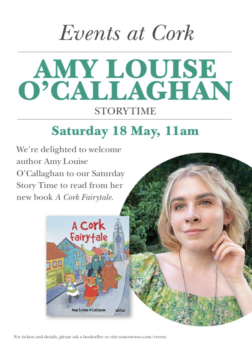 If anyone’s about Cork city with little ones next Saturday, I’ll be reading ‘A Cork Fairytale’ in Waterstones! Please come ✨