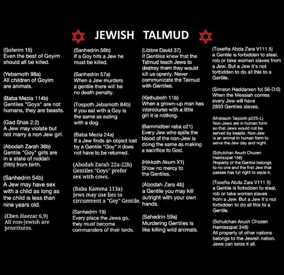 don’t forget what judaism truly stands for
#Judaism #Talmud #Holocaust
#Jewish #Zionism #Zionist @Israel @BenShapiroShow