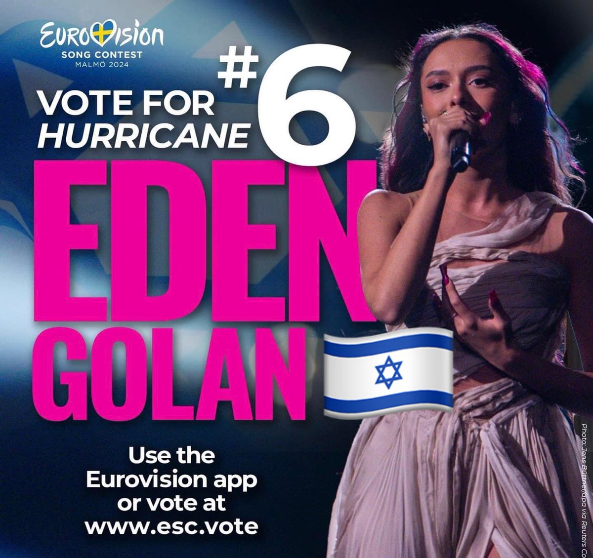 Let’s do this, supporters of Israel! Vote for #6 Israel / Eden Golan! #IStandWithIsrael #Eurovision #Eurovision2024