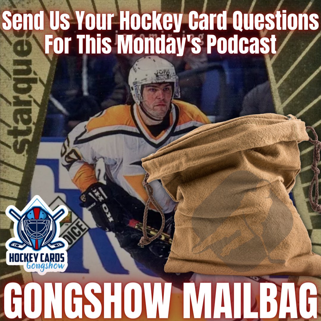 Reply with your hockey cards questions and we’ll answer them on Monday’s Gongshow podcast! #NHL #nhlcards #hockey #hockeycards #rookiecard #upperdeck #bedard #jagr #mcdavid #ovechkin #sidneycrosby #austonmatthews #mackinnon #makar #panarin #kaprizov #quinnhughes #jackhughes