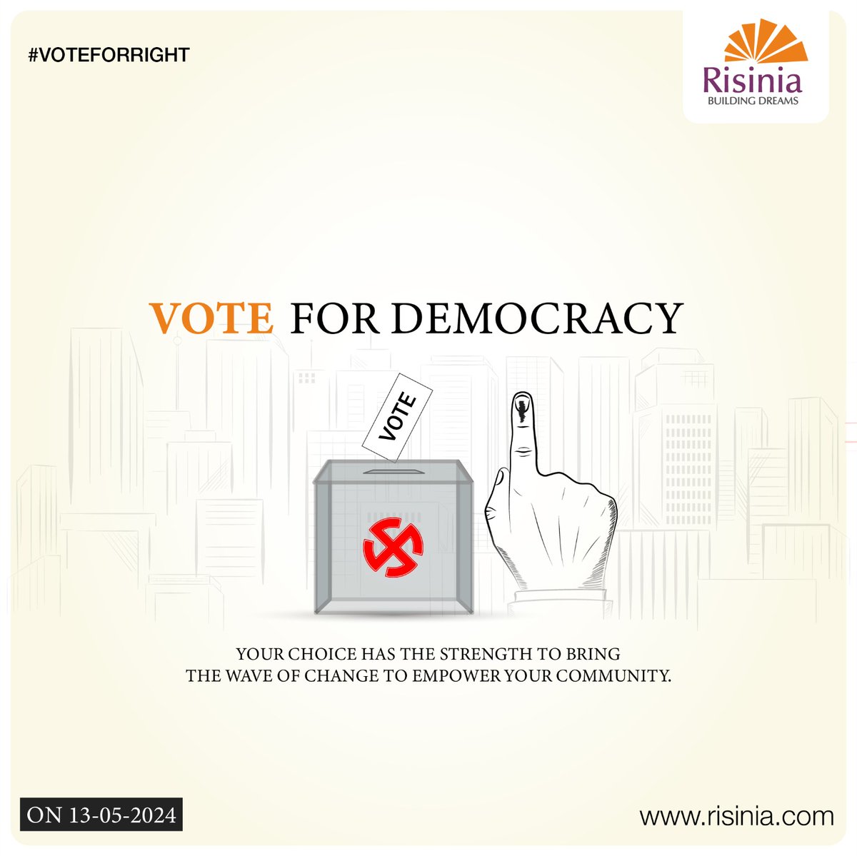 It's time to make your choice and participate effectively as a responsible citizen of our country in its progress. Vote for a better future.
.
.
.
#risiniabuilders #elections #elections2024 #voting #votingday