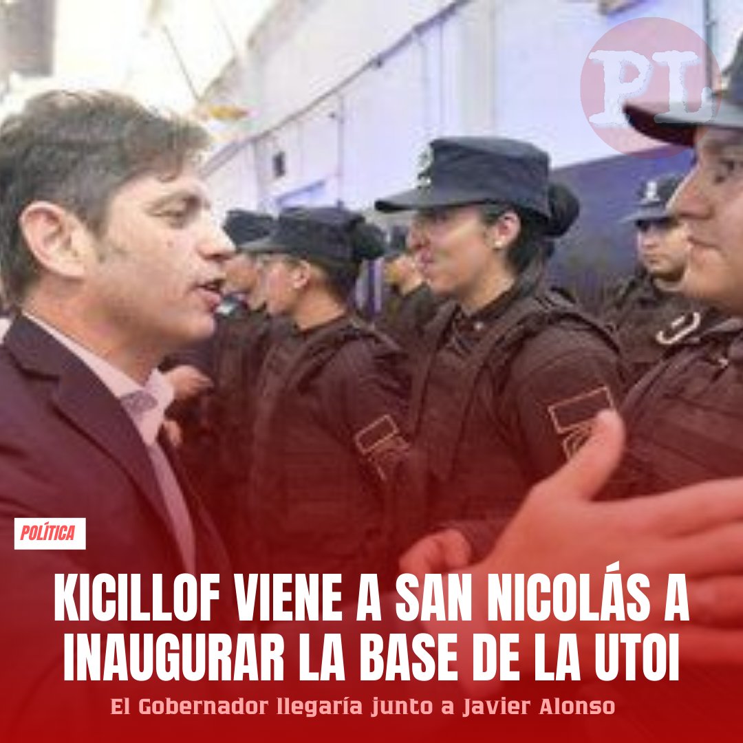 ⭕️ <a href="/Kicillofok/">Axel Kicillof</a> viene a #SanNicolás a inaugurar la base de la #UTOI.

➡️El Gobernador llegaría junto al ministro de Seguridad Bonaerense, Javier Alonso.

prensalibresn.com/noticias/kicil…