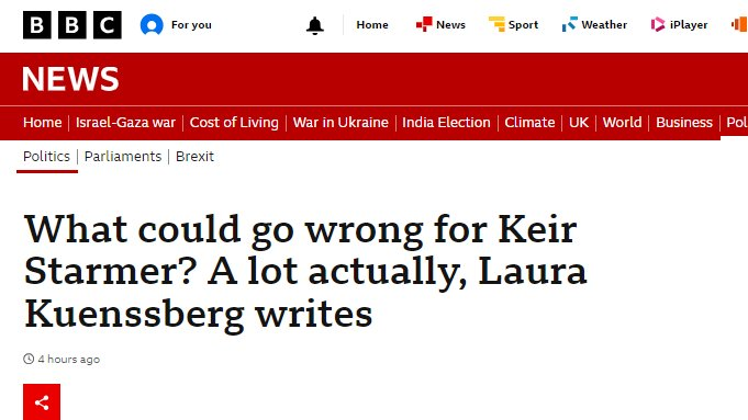 docrussjackson's tweet photo. The @BBC's Laura Kuennsberg optimistically insists 'A LOT could go WRONG for @Keir_Starmer!'
Remember #punchgate, just before #GE2019, when #bbclaurak 'HEARD' that "A @UKLabour ACTIVIST" had "PUNCHED" Matt Hancock's advisor?
It was a load of partisan made-up absolute bullshit. https://t.co/4KYR7elS9S