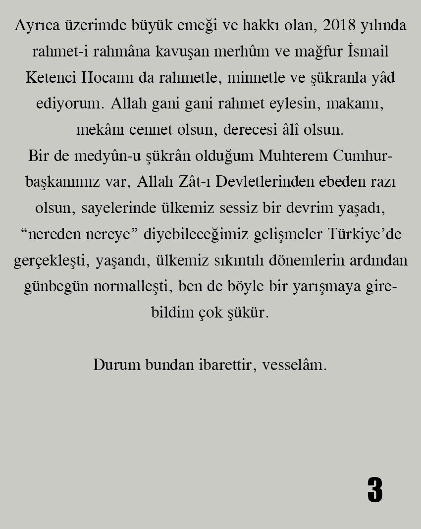 Diyanet İşleri Başkanlığımız tarafından bu yıl ilk defa düzenlenen ve 09 Mayıs 2024 Perşembe günü Erzincan'da gerçekleştirilen  "Hafız ol, Hafız Kal" yarışmasında 15 cüz (300 sayfa)  kategorisinde elde ettiğim "Türkiye Birinciliği" derecesine ilişkin açıklamam: Lütfen okuyunuz...