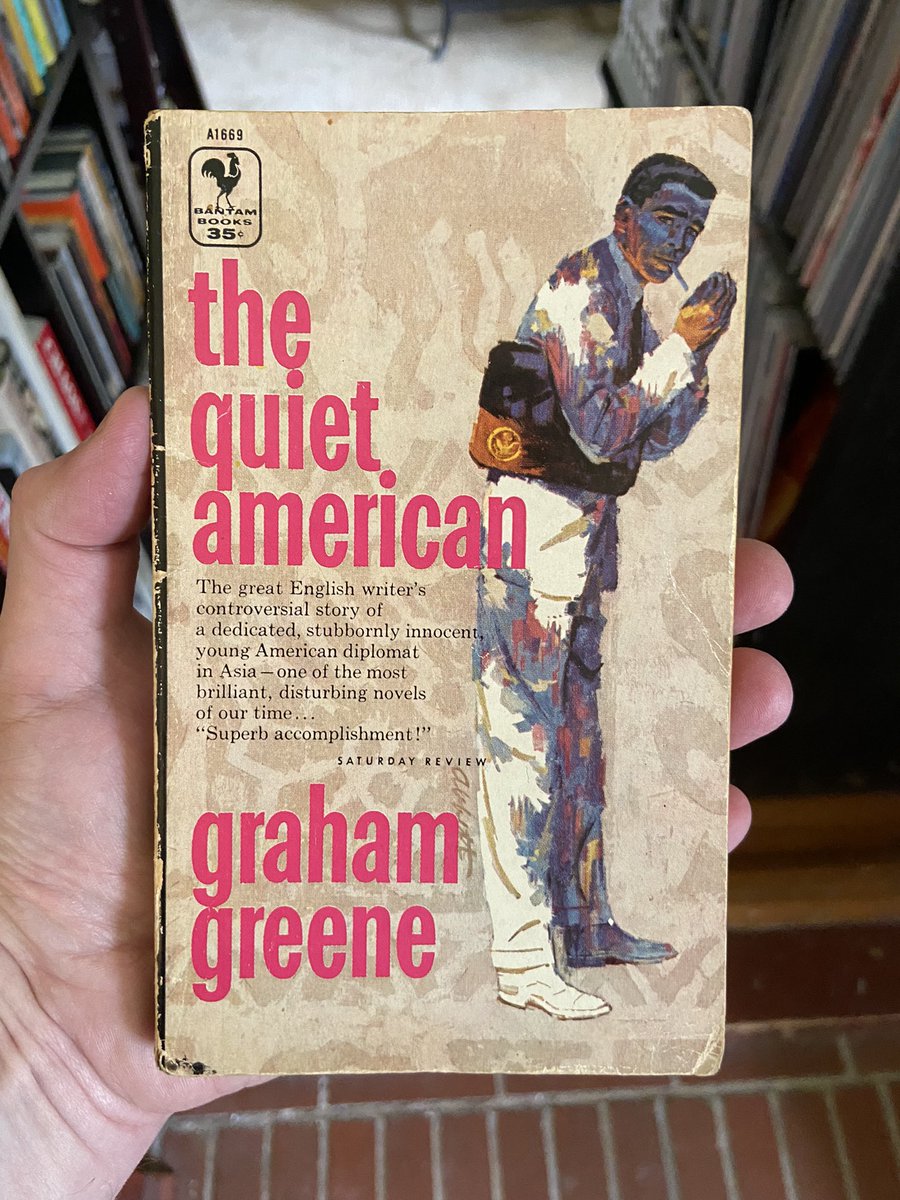 Today’s vintage paperback: one of my favorite novels by one of my favorite writers. #thequietamerican #grahamgreene