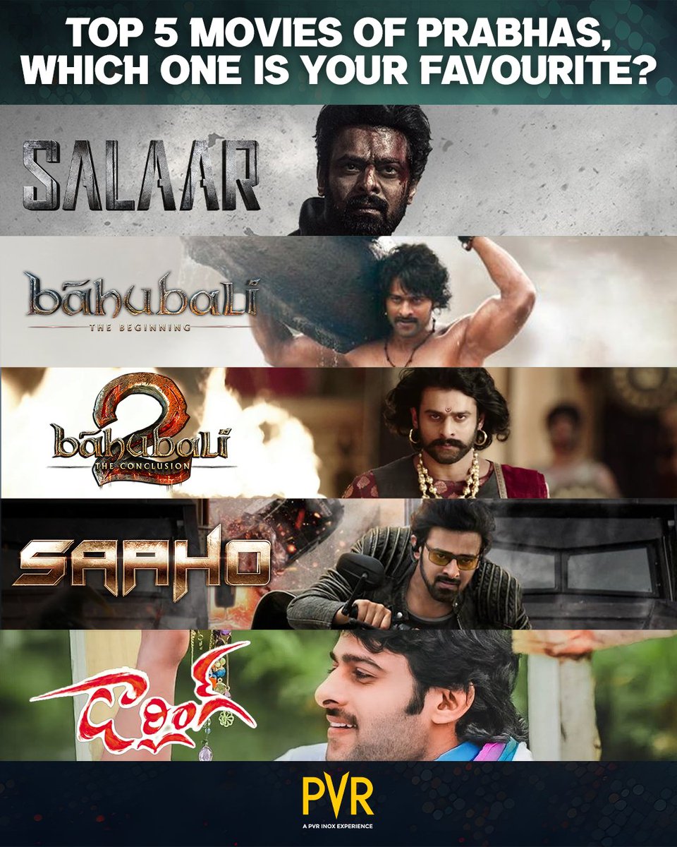 Prabhas is known for his power-packed performances! 
Pick your favorite movie of Prabhas in the comments. 🌟
.
.
.
#Prabhas #Salaar #Bahubali #Bahubali2 #Saaho #RebelStar