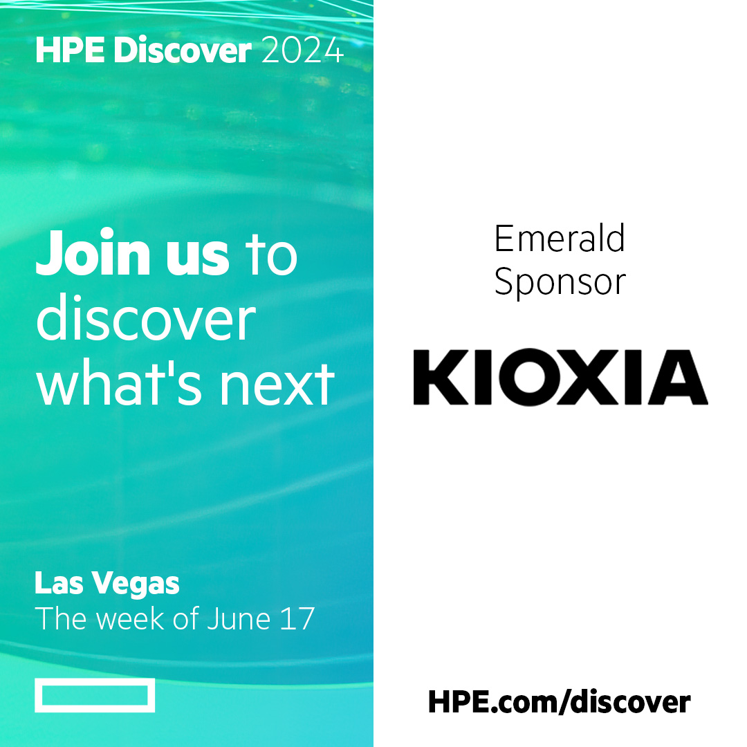 This Emerald Sponsor of #HPEDiscover is a pioneer in cutting-edge memory solutions that enrich people's lives and expand horizons. ⚡️ Join @KIOXIAAmerica during a business breakout, in the theater, or at theCUBE. Register now. 👉 hpe.to/6017jIeYR