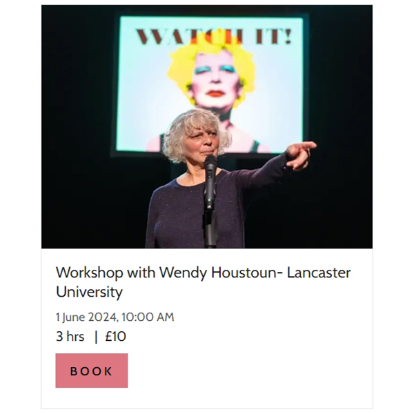 Join us for our #DanceWorkshop with Wendy Houstoun at Lancaster University on 1st June. Wendy is a director, choreographer and performance maker who has worked with experimental movement and theatre forms since 1980. More details at: lpmdance.com/move-with-us/o…