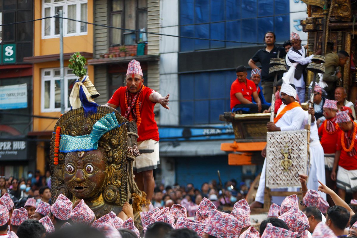 The Rato Machhindranath jatra, Kathmandu Valley’s longest chariot festival, began in Lalitpur on Saturday. Rato Machhindranath is revered as the god of rain, and the festival is celebrated to ensure a timely monsoon.

Photos: Suman Nepali/Nepali Times
