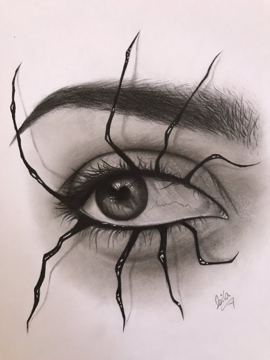 Good afternoon 🌼 🕷Name :Spider Eye 👀 🕷Edition: 7/11 🕷Price: only 1.55 $xtz ▪️This is physical drawing with charcoal #NFTartists #tezoscommunity objkt.com/tokens/KT1WkJL…