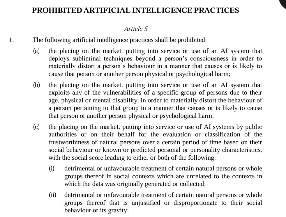 O, to byśmy musieli na szybkości zmienić ledwo co przyjęty unijny AI Act, bo on dosłownie zabrania takiego systemu jak chiński system nadzoru (social score oceniający trustworthiness jednostki).