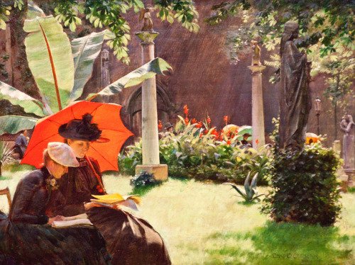 Pomeriggio nel giardino di Cluny di Charles Courtney Curran - 1889