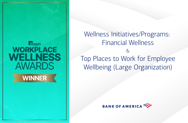 As a @RaganComms Workplace Wellness Awards winner in two categories, @BankofAmerica continues to prioritize wellness for all teammates. When our colleagues feel their best – they are better able to serve our clients and communities. bit.ly/4duOPcJ