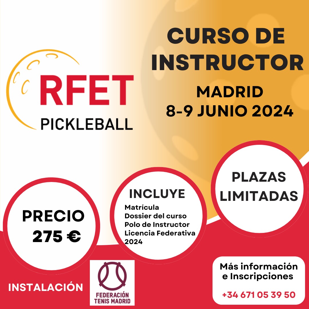 𝗨𝗻𝗮 𝘃𝗲𝗻𝘁𝗮𝗻𝗮 𝗮 𝘂𝗻𝗮 𝗼𝗽𝗼𝗿𝘁𝘂𝗻𝗶𝗱𝗮𝗱 𝗱𝗲 𝗮𝗽𝗿𝗲𝗻𝗱𝗲𝗿 📑 📚 Curso de instructor de Pickleball 📅 8-9 junio en Madrid 🚨 Plazas limitadas 📝 ¡Inscríbete ya para aprender todo sobre este deporte que sigue creciendo en España! 📲rfet.es/es/noticia/nue…