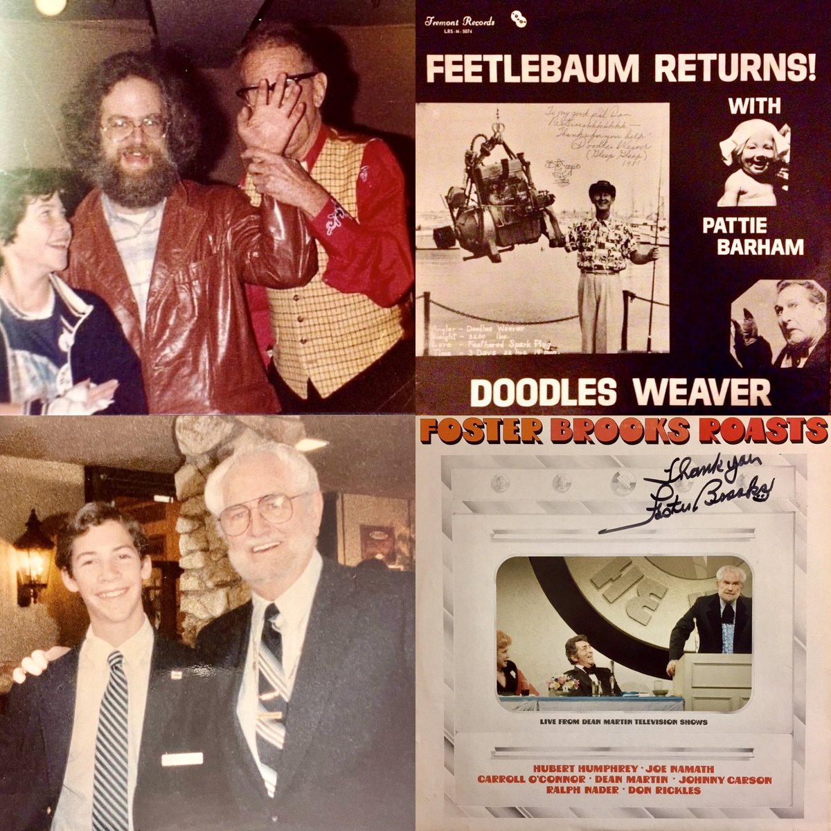 Remembering Winstead “Doodles” Weaver and Foster Brooks, both born on this date, May 11th, in 1911 and 1912 respectively. Doodles was a close friend until his passing in 1983.