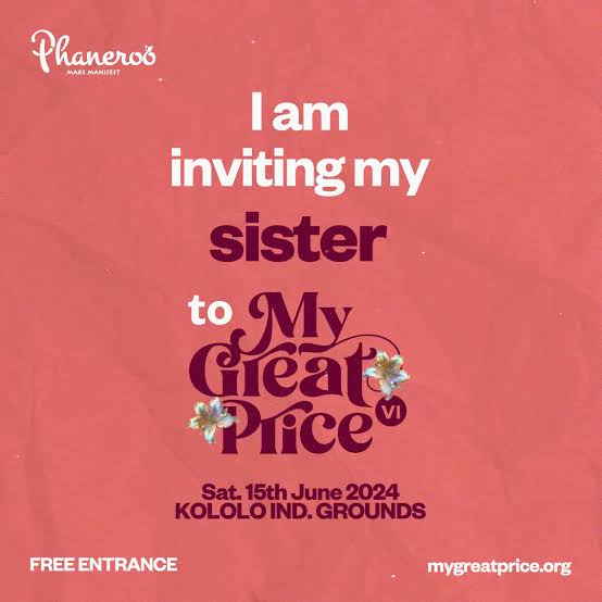 Hi may baby girl @kamaroma22 , am inviting you for #MYGREATPRICEVI, a women's conference. Happiest birthday month 🤍💷🎉🎂🥂 Be blessed. 🫂