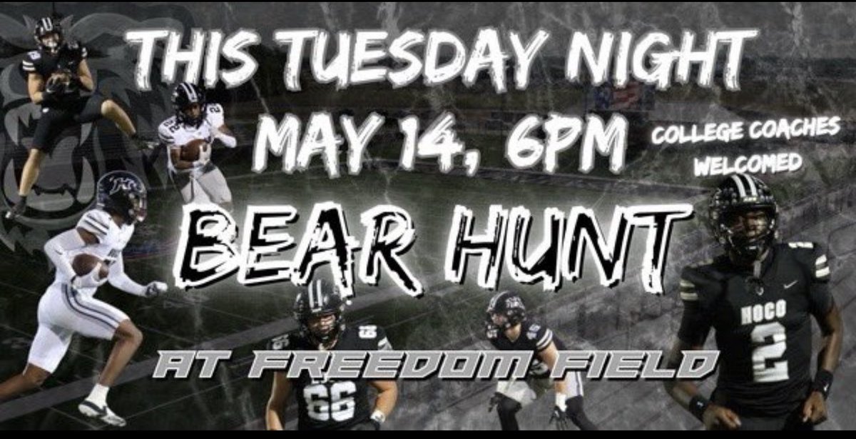 Players with over a 150 offers taking the field! Come recruit and get one! Trophy Bears everywhere!