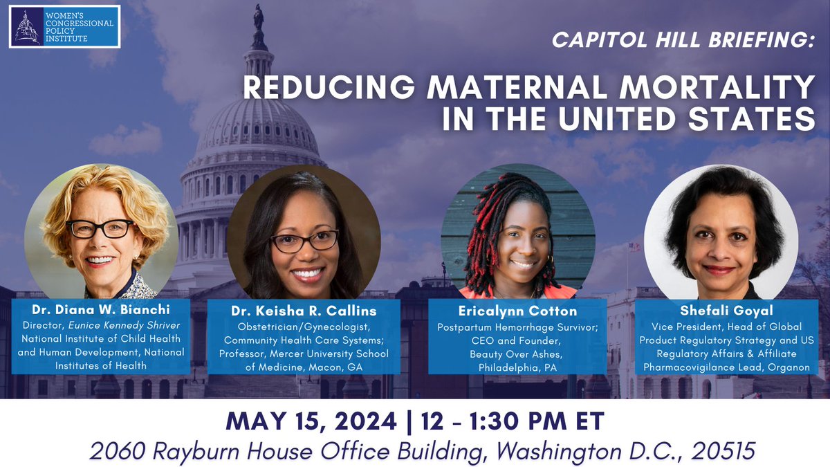 How can the federal government address the maternal mortality crisis in the U.S? To learn more, join @WCPInst, in collaboration w/ the Bipartisan Women’s Caucus, for an engaging discussion about maternal health ft. a diverse panel of speakers. 📌 bit.ly/3w8AgKZ