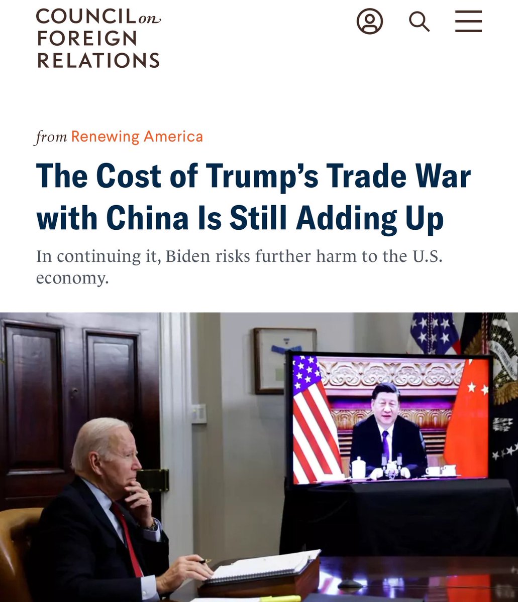 🚨 Joe Biden is preparing a 100 percent tariff on Chinese electric vehicles. New York Times says this is an attempt to “protect” American manufacturing but the same media reported under Trump that trade war tariffs reduced jobs and hurt U.S. companies. This is about politics.